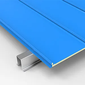 Lay the sandwich roof panel in place