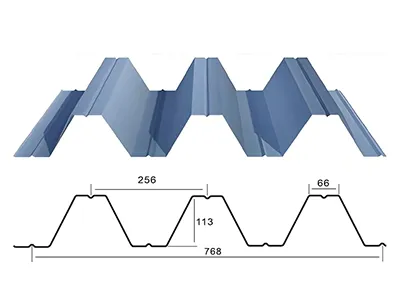 Steel Floor Decks (Trapezoidal Profile 113mm Depth×768mm Width)