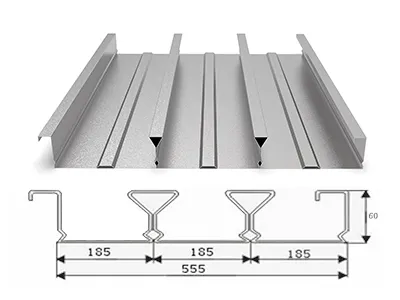 Steel Floor Decks (Profile 65mm Depth×555mm Width)