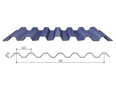 Metal Wall Panels (Trapezoidal Profile 35mm Depth×750mm Width)
