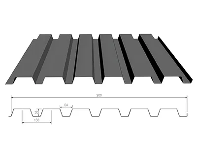 Al-Mg-Mn Alloy Wall Panels (Trapezoidal Profile 38mm Depth×900mm Width)
